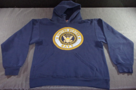 U.S Navy Usn Dark Blue Gold Soft Hoodie Sweater Gym Lounge Warm Athletic Small - £21.16 GBP