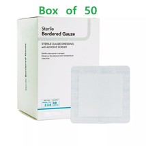 DermaRite Bordered Gauze White Gauze Island Dressing Sterile 2 x 2&quot; 50/Box - $12.84