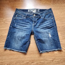 Hydraulic Denim Shorts 11/12 Junior Womens Medium Blue Jean Stretch W32 - £7.47 GBP
