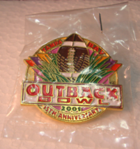 Pin backs - 15th Outback Bowl - Tampa, FL (2001) - New - $8.14