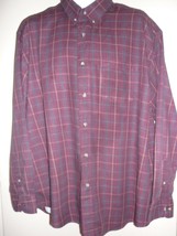 Men&#39;s Shirt Arrow Size XXL 18-181/2 Long Sleeve Red Plaid - £6.64 GBP