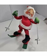 Vintage Annalee Mobilitee Skiing Santa Claus 1971 Skis Poles Christmas d... - $349.12 MXN