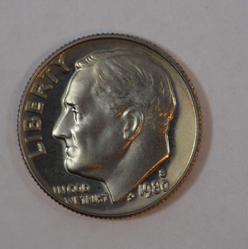 1980 S Roosevelt Clad Dime Proof GEM US Coin Proof (PF) - SKU 21USDMCL - $2.95