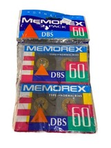Memorex DBS 60 Minute Blank Audio Cassette Tapes Brand New Sealed  - £9.56 GBP