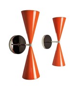 Pair of Mid-Century Italian Style Diablo Wall Sconce Modern Brass Light ... - €85,21 EUR