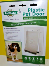 Petsafe Plastic Pet Door Small 1-15 lb 5-1/8&quot; X 8-1/4&quot; Flap Opening Dog Cat - £17.06 GBP