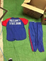 Vintage mens softball jersey size 44 &amp; pants size 36 polk county state bank MN - £101.68 GBP
