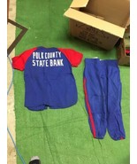 Vintage mens softball jersey size 44 &amp; pants size 36 polk county state b... - $2,458.06 MXN