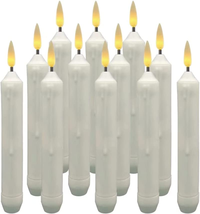 Dingtong 12PCS Flameless LED Taper Candles Lights, Battery Operated Candlesticks - £16.54 GBP