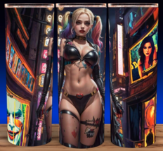 Sexy Harley Quinn Walking Through Gotham Streets Cup Mug Tumbler 20oz - £15.53 GBP