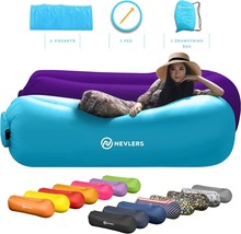 Nevlers 2 Pack Inflatable Lounger Air Sofa Perfect For Beach Chair Camping - £44.79 GBP