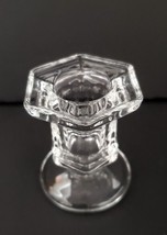 Candle Holder Glass With Stand Clear Candlesticks Decorative Lights 2 3/8in - £3.98 GBP