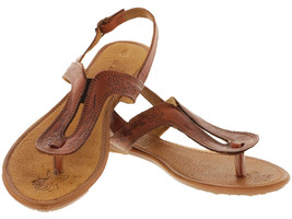 Womens Cognac Mexican Huarache Sandals Handmade Real Leather T-Strap #549 - £28.10 GBP