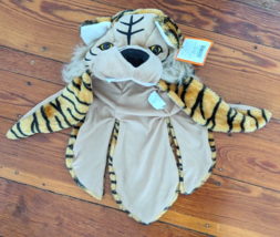 Youth kids plush tiger headdress hood hat mask costume dress-up Hallowee... - $9.78