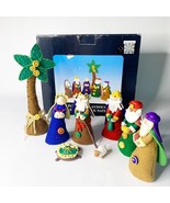 Polymer Clay Nativity Set 8 Piece Flute Claydough Christmas ~ Smoke-FREE... - $44.99