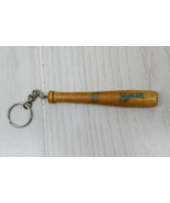 MLB mini wooden baseball bat keychain Miami Florida Marlins - £10.30 GBP