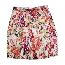 Liz Claiborne Skirt 6 Petite Lined Knee Length Floral Casual Midi Flowy - $18.70