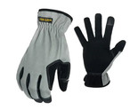 FIRM GRIP Large Durable Duck Canvas Utility Glove Quick Fit Gray Black 6... - $10.40