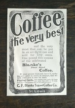 Vintage 1902 C.F. Blanke Tea &amp; Coffee Company Faust Coffee Original Ad 1021 - $6.64