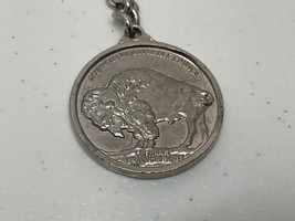 2008 American Indian Relief Council Buffalo Indian Head Nickel Coin Keychain Ltd - £7.07 GBP