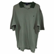 Polo Golf Ralph Lauren Button Up Mens Size M 30x24 Green And White Stripe - £13.27 GBP