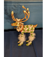 Dept 56 Mackenzie Childs Patience Brewster Dash Away Vixen Reindeer 12&quot; ... - $96.57