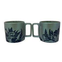 Starbucks Fall 2022 Mint Green Mushroom Fern Shimmer Ceramic 12 oz Mug 2... - $24.74