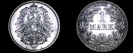 1875-A German Empire 1 Mark World Silver Coin -  Germany - $99.99