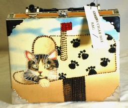 Cigar Box Purse Handbag Cat Mailbox Gingham Interior Tag - £31.28 GBP