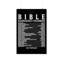 Bible Emergency Hotline Numbers Lessons Home School Poster Illustrations Premium - £21.03 GBP