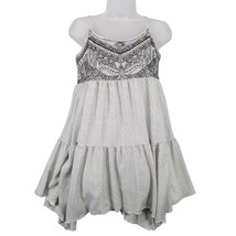 American Eagle Outfitters Smocked Babydoll Strappy Dress Sz L Boho Geome... - $20.00