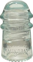 Antique Hemingray No. 9 Faint Blue Glass Insulator Railroad 1930s - £5.22 GBP