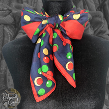 Multicolor Circle Polka Dot Olive Rectangle Scarf Neck Wrap Neckerchief ... - £19.75 GBP