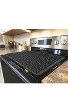 Electric Stove Top Cover &amp; Silicone Dish Drying Mat, 28&quot;X20&quot;, Black - $14.85