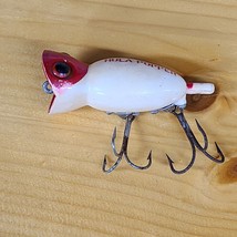 Vintage Fred Arbogast Hula Popper Red Head 2 1/2&quot; Top Water Fishing Lure - £9.91 GBP