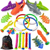 Pool Diving Toys Games - 31 Pcs Swimming Pool Toys For Kids Teens With Diving Ri - £28.73 GBP