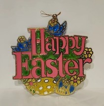 Vintage New Design Inc Happy Easter with Birds, Eggs &amp; Flowers Sun Catcher - £11.59 GBP