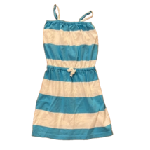 Ralph Lauren Blue White Cotton Sleeveless Striped Casual Dress Girls 5 - $15.00