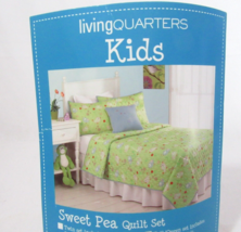 Living Quarters Kids Sweet Pea Birdies Twin Quilt Set with Pillow $180 - £52.77 GBP
