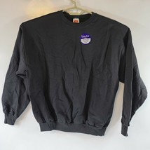 Vintage Mens Large Hanes Everfit Black Sweatshirt Deadstock Retro - £26.06 GBP