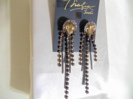 Thalia Sodi 3-1/2&quot; Gold-tone Crystal Chandelier Earrings S205 $29 - £9.80 GBP