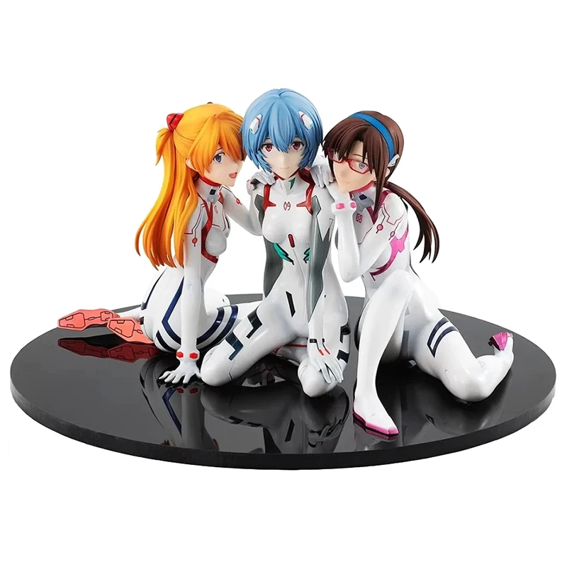 3pcs/Set Eva Ayanami Rei Action Figures 8cm Anime Neon Genesis Evangelion Asuka - £20.48 GBP