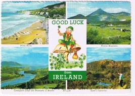 Ireland Postcard Arnhem Good Luck Multi View White Rocks Mourne Mountains Giant - £2.36 GBP