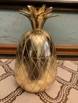 Vintage Brass Pineapple Lidded Container - £15.97 GBP