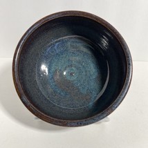 2001 Empty Bowls Handmade Soup Cereal Brown Blue Glazed Stoneware 5in - $39.95