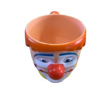 Greatest Show On Earth Ringling Brothers Clown Head Cup Mug Orange hair ... - $10.88