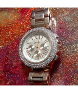 Beautiful Geneva rose gold and rhinestone watch - $24.75