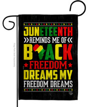 Black Freedom Garden Flag Juneteenth 13 X18.5 Double-Sided House Banner - £16.21 GBP