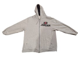  Air Jordan Flight Club Big Logo Spell Out Embroidery Full Zip Hoodie Gr... - £84.72 GBP
