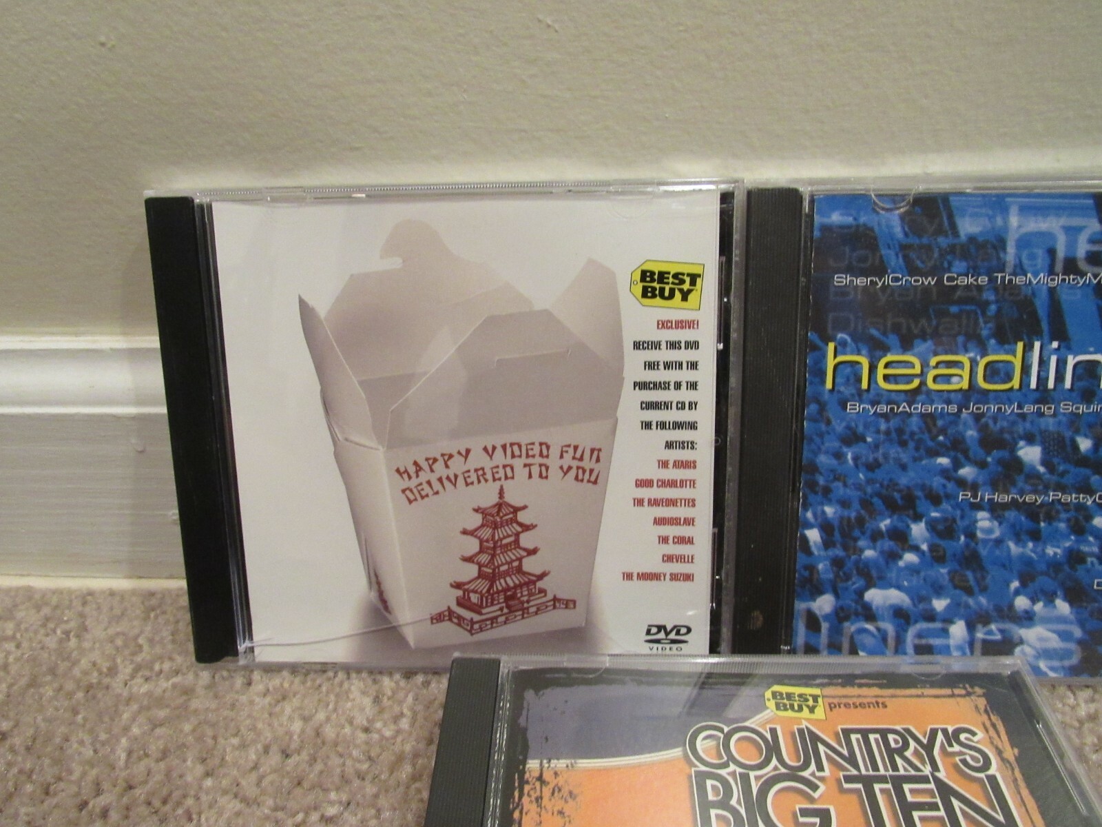 Lot of 3 Best Buy CDs/DVDs: Happy Video Fun, Headliners, Country's Big Ten Item image 2